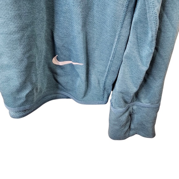 Nike Running Men's XL Dri-FIT Element Long Sleeve Shirt Teal Thumbholes - Picture 4 of 7